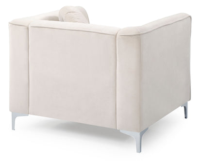 Contemporary Sloped Armchair - Ivory