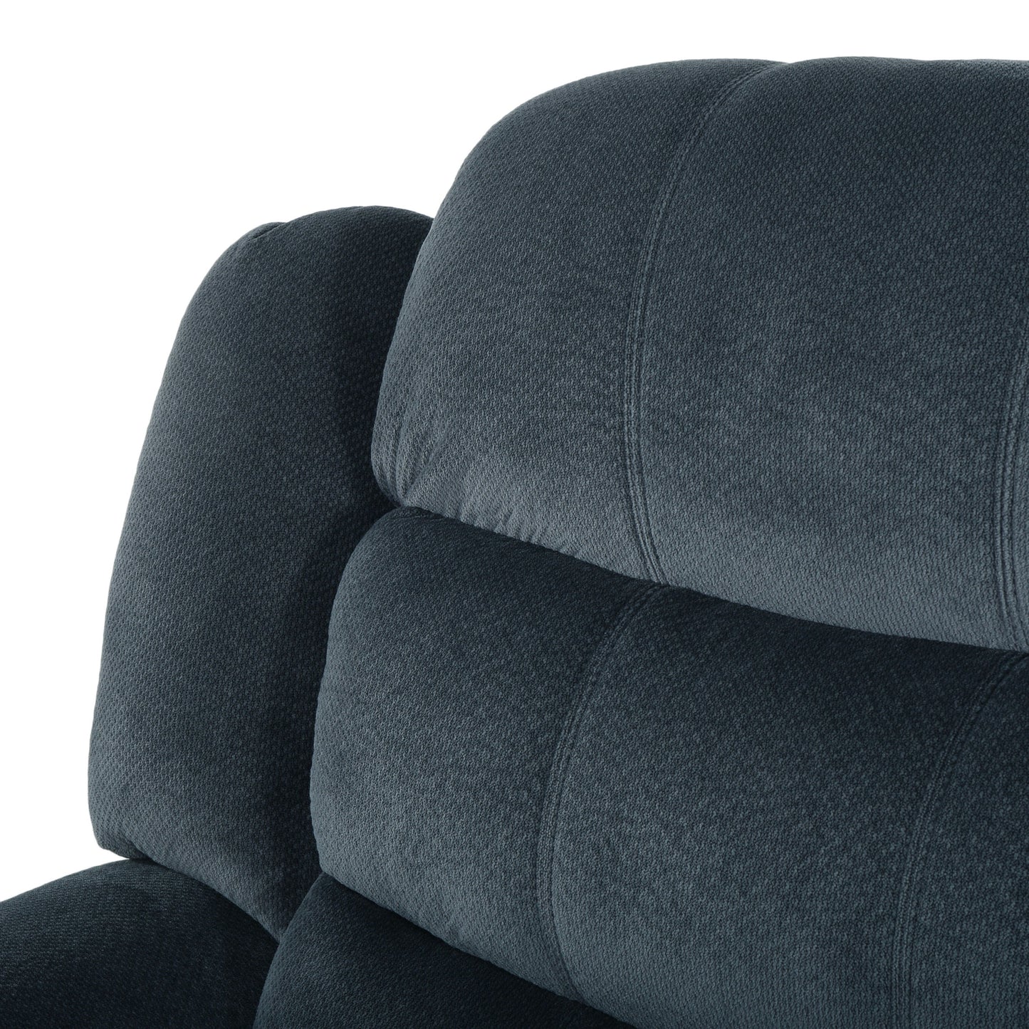 Classic Design, Plush, Glider Recliner - Steel Gray