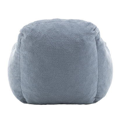 Comfy Bean Bag Chair With Filler, Tufted Memory Foam Sofa Teddy Fabric, Fluffy And Cozy Seating For Dorm, Apartment, Or Living Room - Light Blue