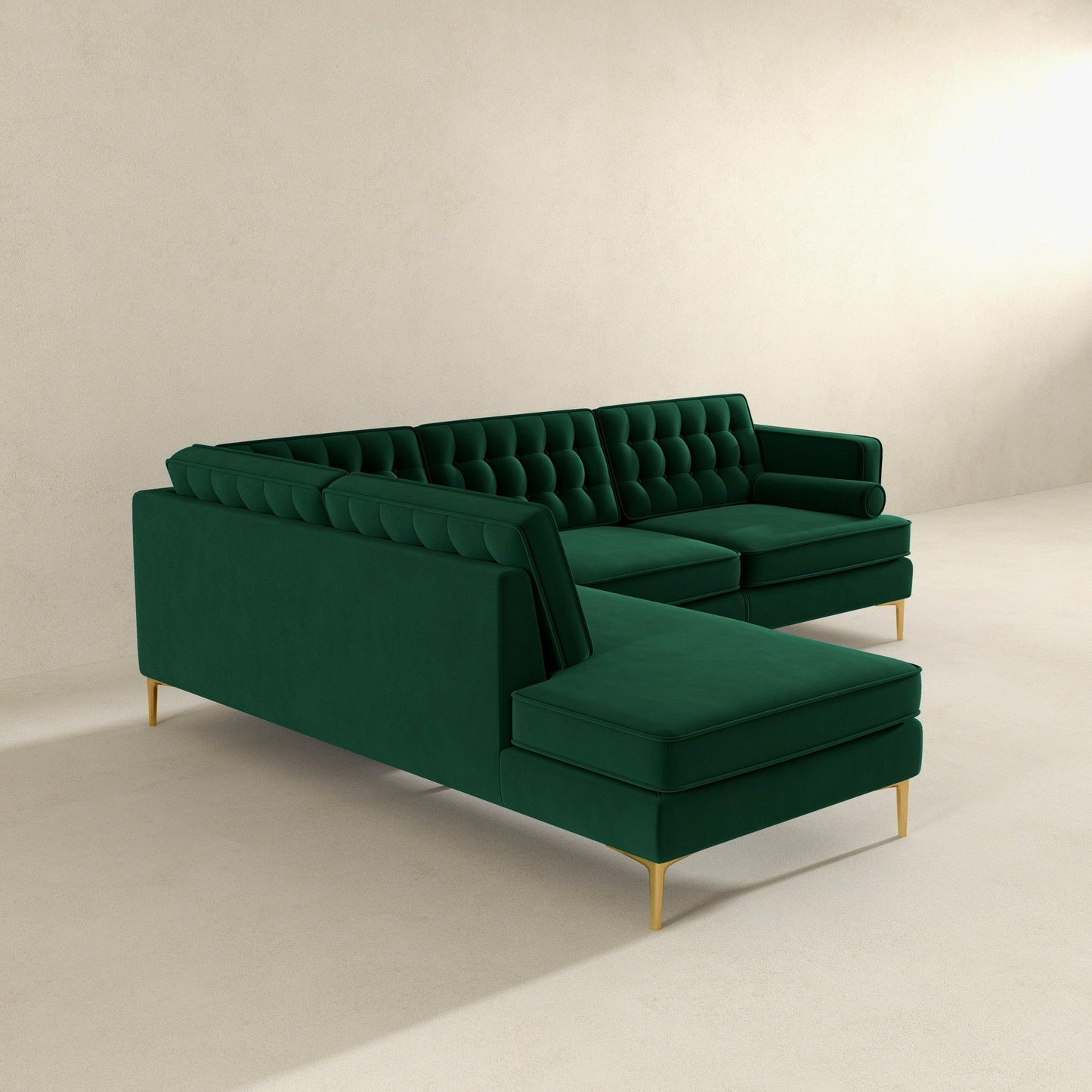 Brooke - Sectional Sofa Left Facing - Green