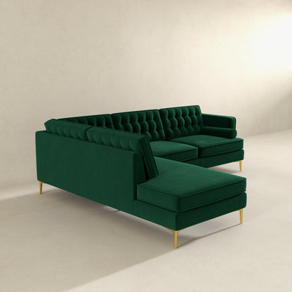 Brooke - Sectional Sofa Left Facing - Green