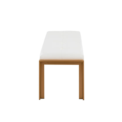 Fuji - Contemporary Bench - Gold / White
