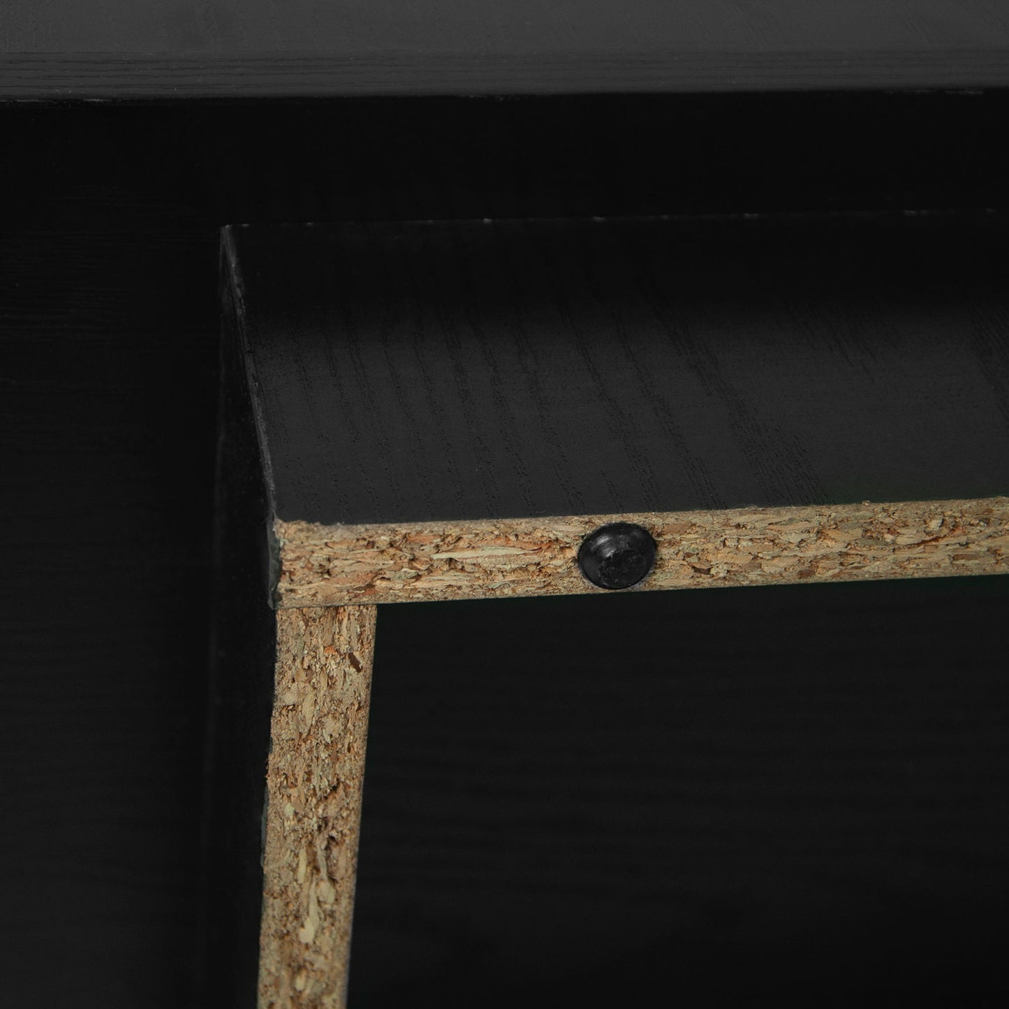 Storage Cabinet With Door For Living Room, Dining Room, Study - Black