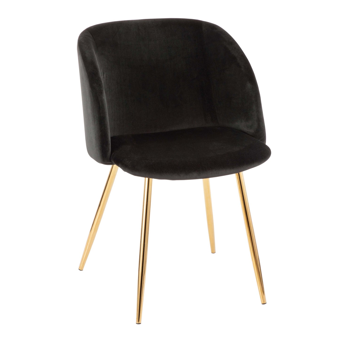 Fran - Contemporary Chair (Set of 2) - Gold / Black