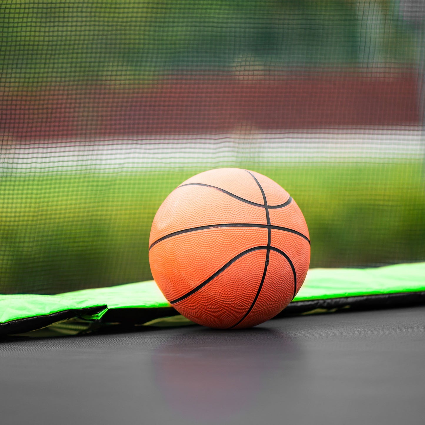 16Ft Trampoline With Basketball Hoop Pump And Ladder (Inner Safety Enclosure) With Soccer Goal - Green