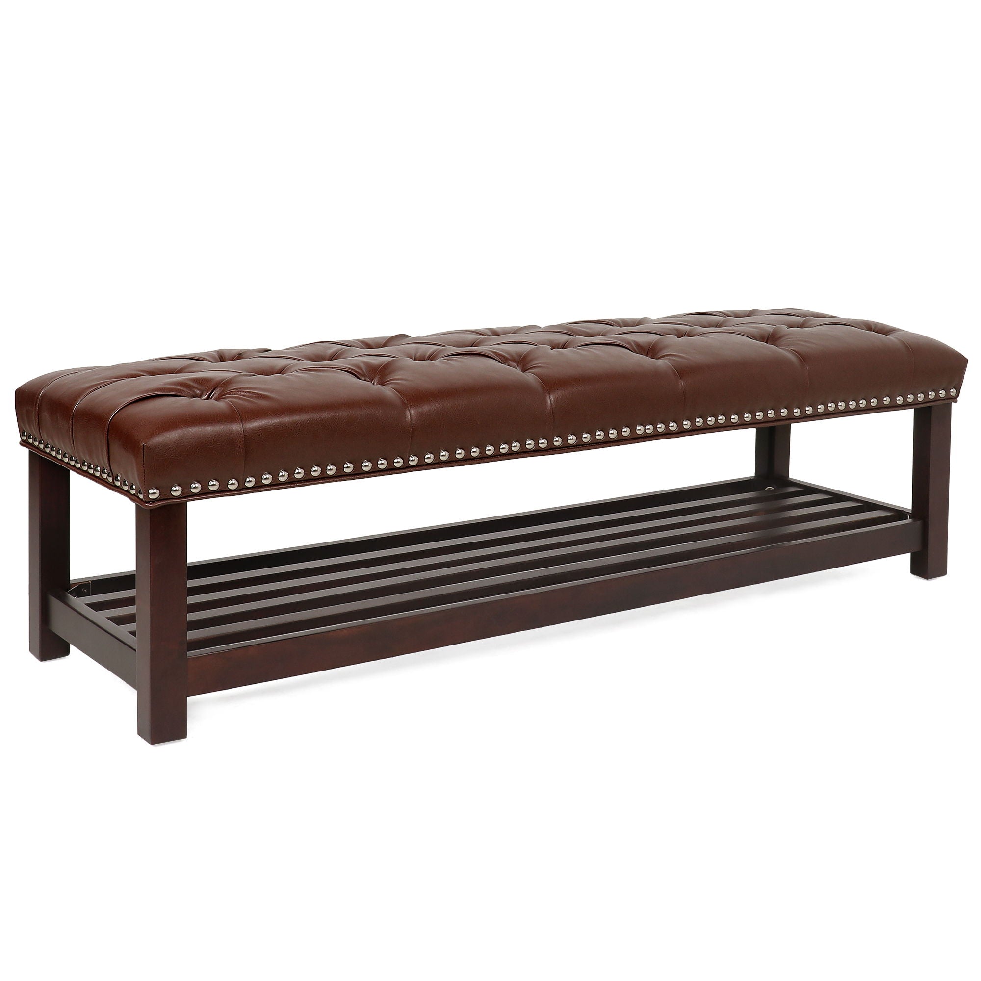 Bedroom End Of Bed Bench Tufted Upholstered End Of Bed Bench End Of Bed Entrance Shoe Bench, 60