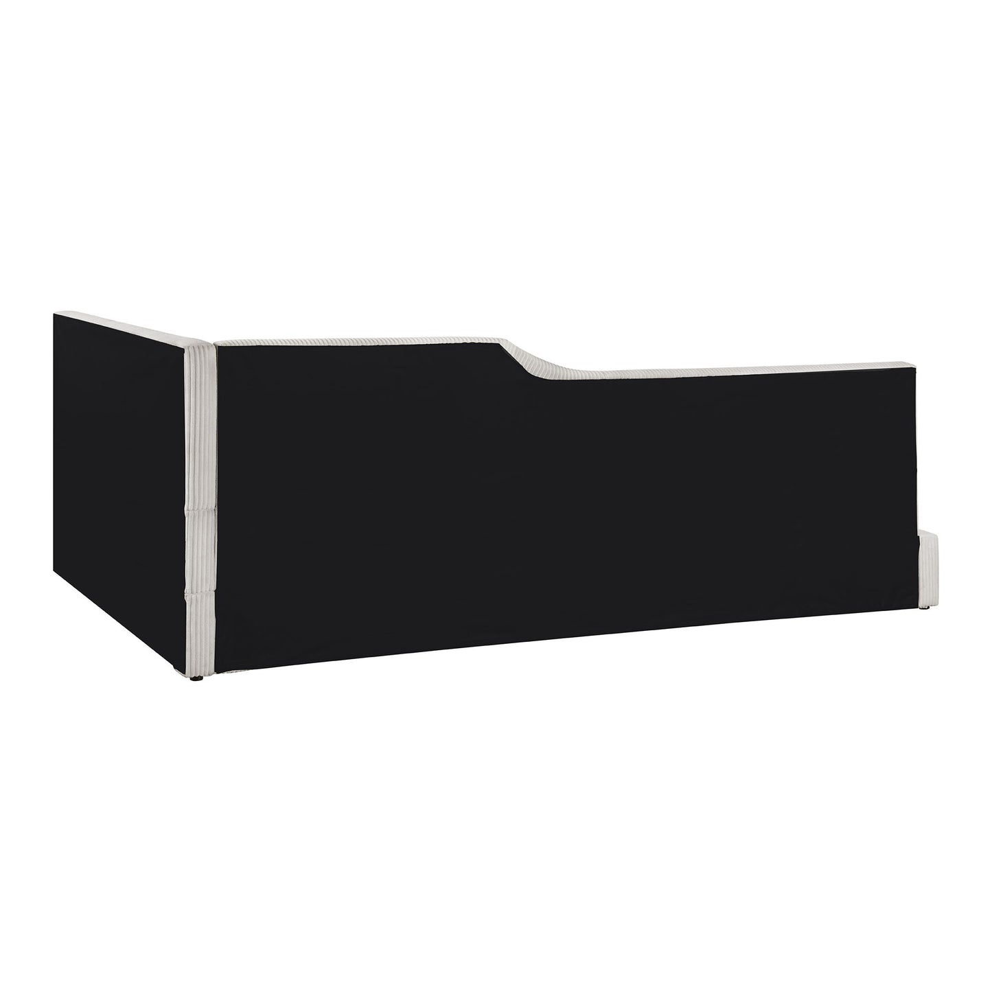 Twin Size L Shaped Upholstered Daybed - Beige