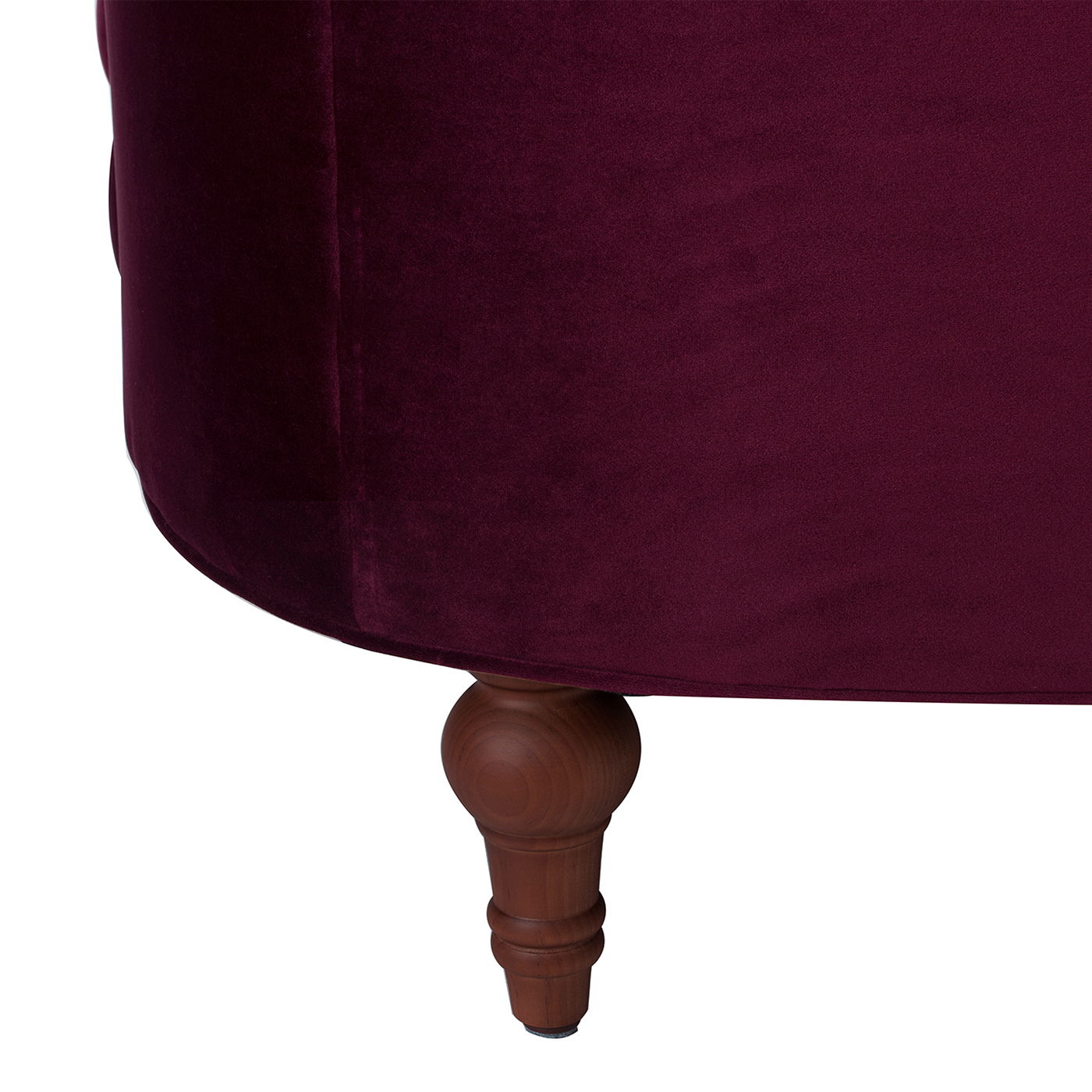 La Rosa - Victorian Tufted Upholstered Accent Chair - Burgundy