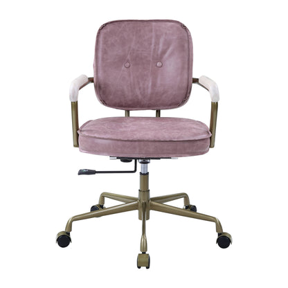 Siecross - Top Grain Leather Office Chair - Pink