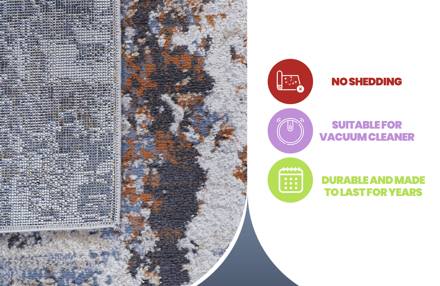 Payas - 8' X 10' Abstract Area Rug - Ivory / Blue