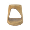 Mgo Hollow Side Table With Wood - Like Texture - Natural