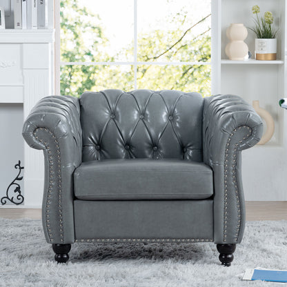 1 Seater Sofa For Living Room - Gray
