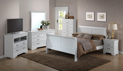 Full Bed Panel Sleigh - White