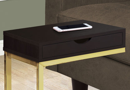 Accent Table, C - Shaped, Contemporary - Espresso