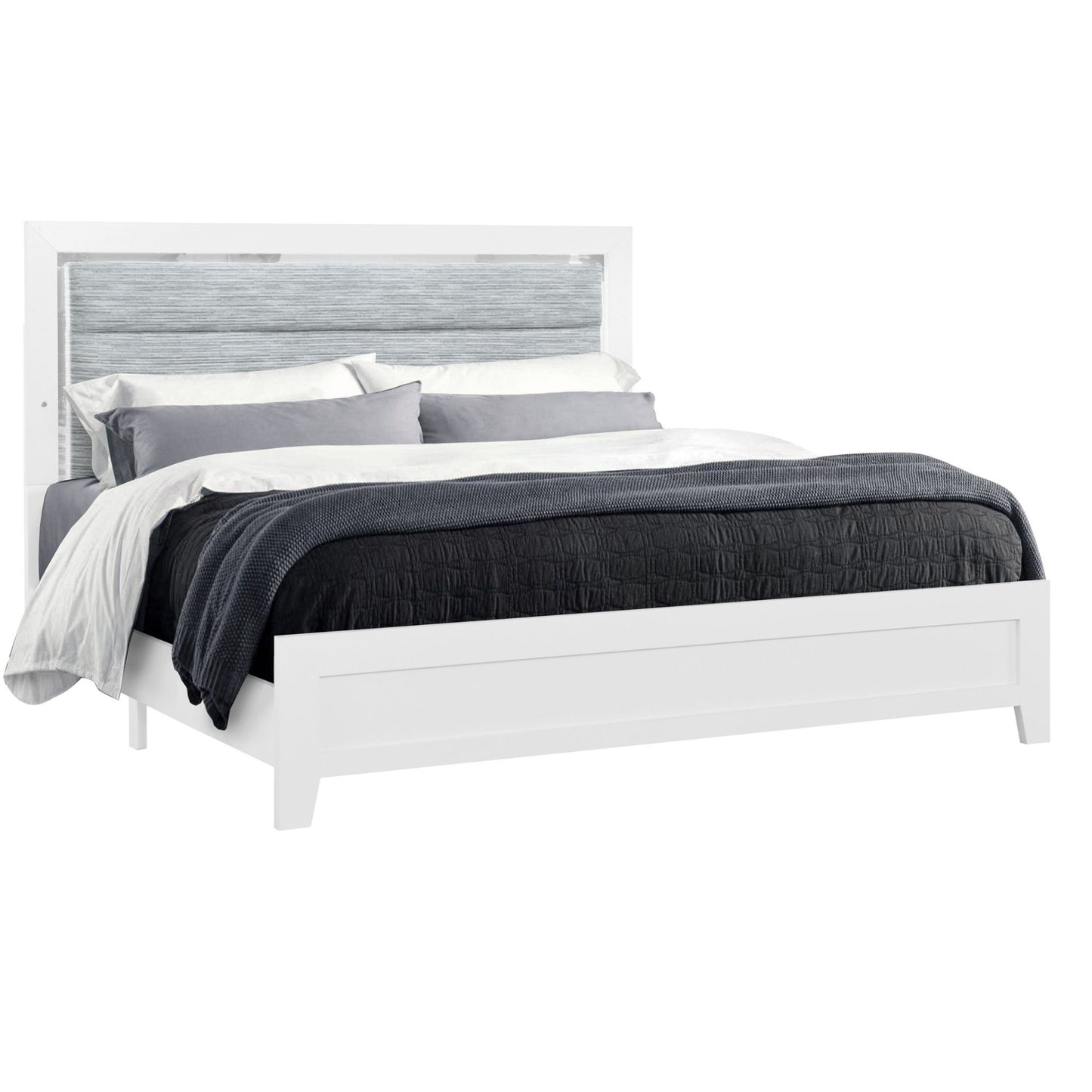 Omoda - Queen Bed With LED - White