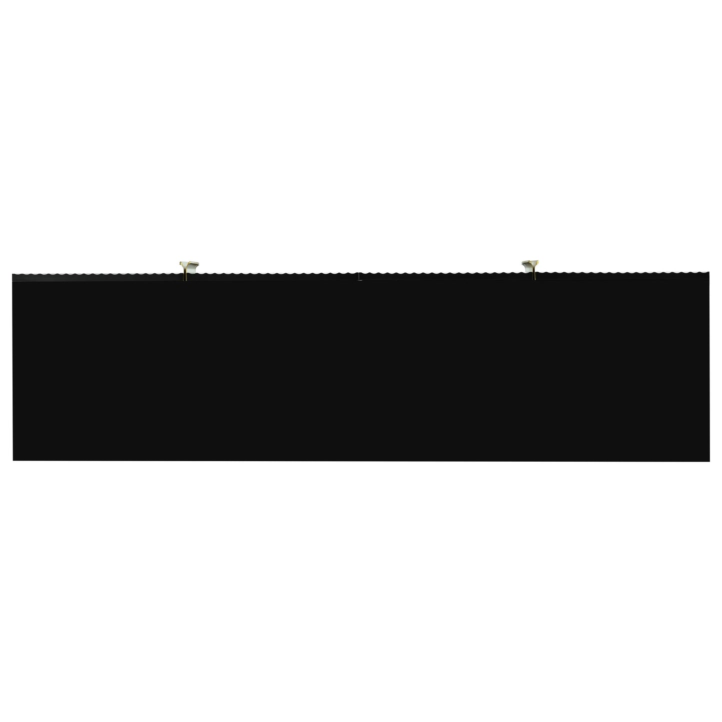 Modern Elegant 4 Door Sideboard Gold Metal Handle Buffet Cabinet For Dining Room, Living Room, Bedroom, Hallway - Black
