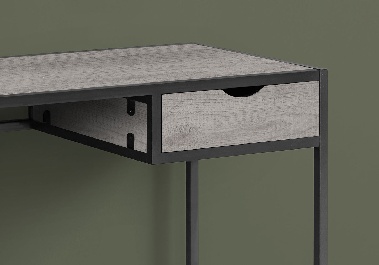 Computer Desk For Home Office, Laptop, Storage Drawer, Contemporary & Modern - Gray