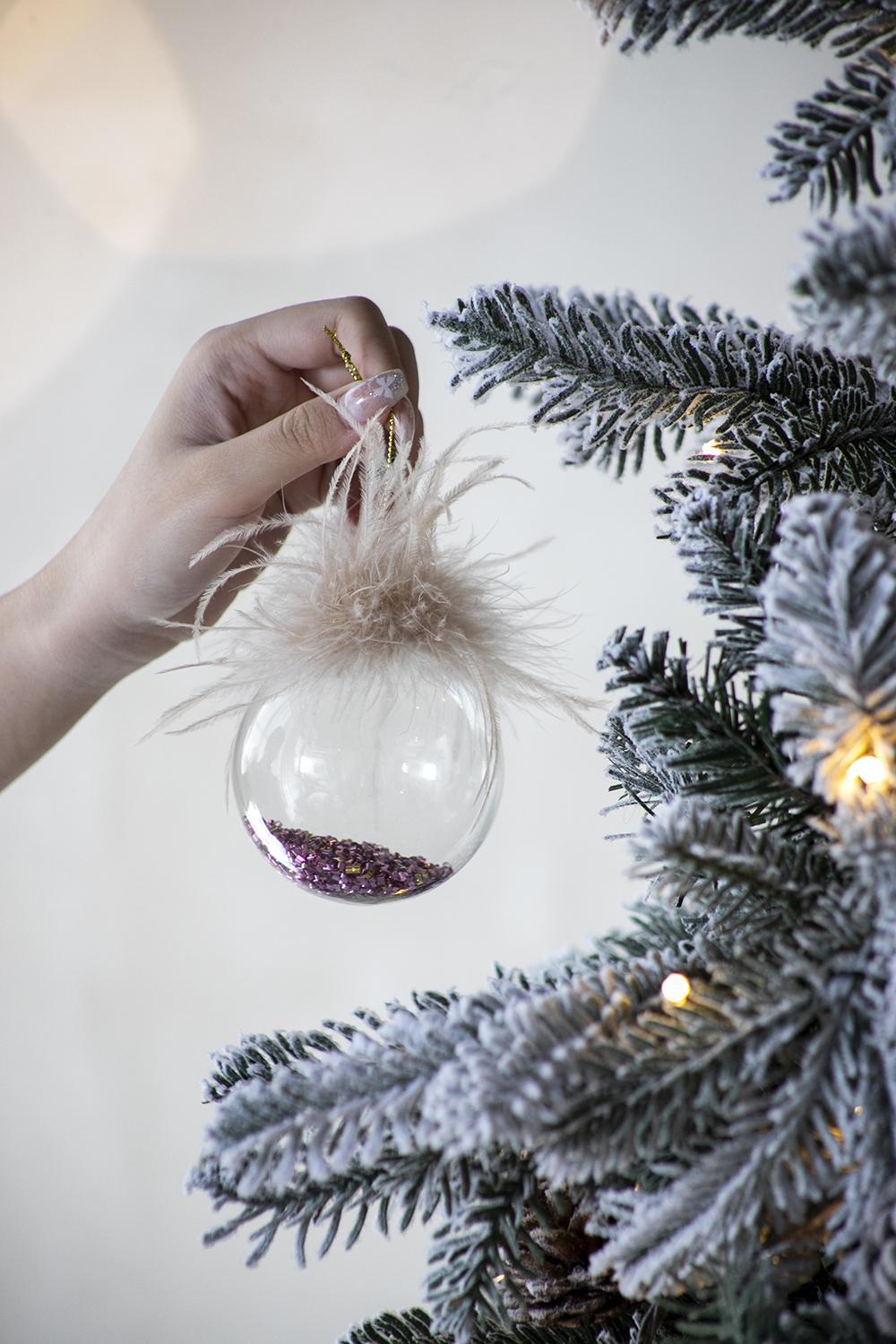 Christmas Ball Ornaments, Glass Decorative Hanging Ball Christmas Tree Ornaments For Holiday Decorations (Set of 12) - Multi