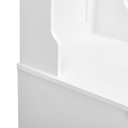 5 In 1 Entryway Bench With Coat Rack, 7 Sturdy Hooks, 2 Spacious Drawers And Adjustable Shelves, Wide Hall Tree With Metal Handles For Hallway - White