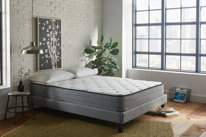 10" Queen Mattress With Gel Memory Foam 884 Pocketed Coil - White / Gray