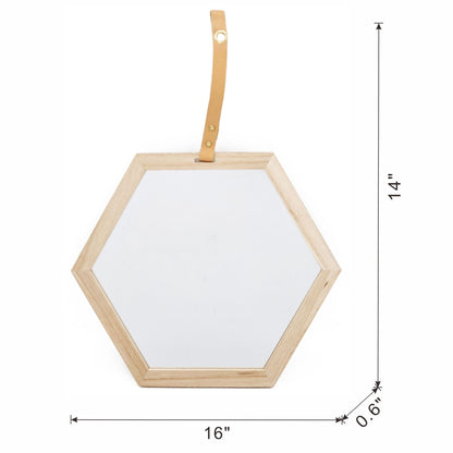 Harlan - Hexagon Mirror - Beige Brown