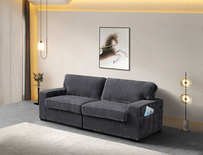 Stationary Loveseat - Gray