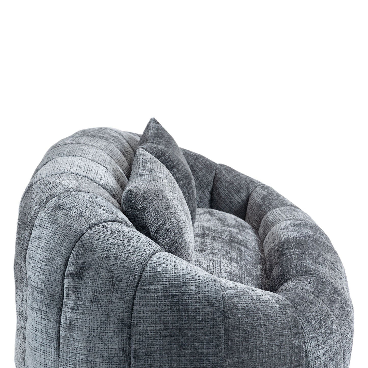 Contemporary Bean Bag Sofa Lazy Sofa Durable Comfort Lounger For Indoor & Outdoor Use - Gray