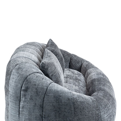 Contemporary Bean Bag Sofa Lazy Sofa Durable Comfort Lounger For Indoor & Outdoor Use - Gray