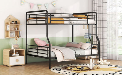 Full Long Over Queen Bunk Bed - Black