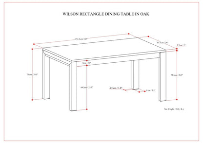 Wilson - Dining Table - Oak Veneer