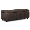 Hamilton - Storage Ottoman - Distressed Brown