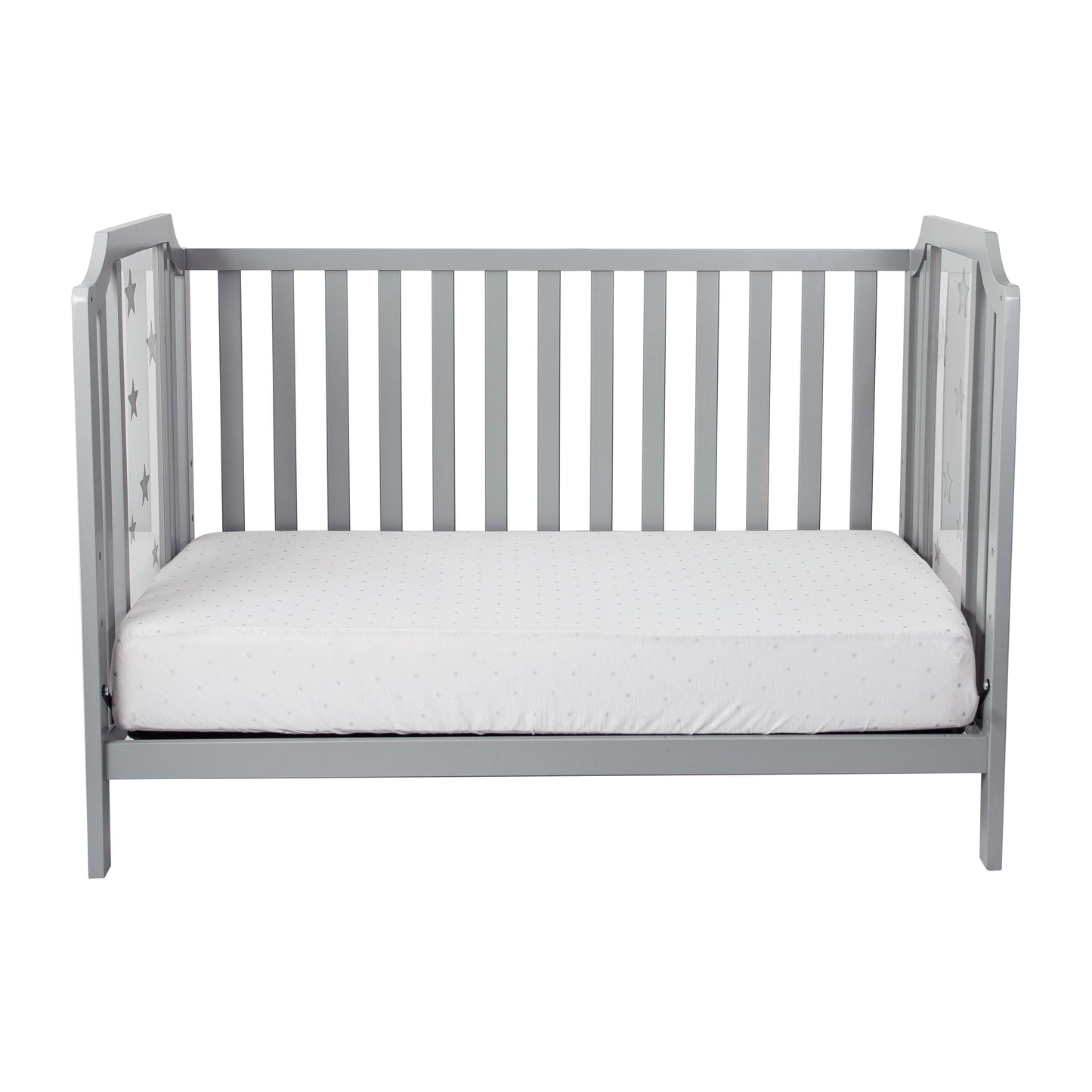 Celeste - 3 In 1 Convertible Island Crib - Light Gray