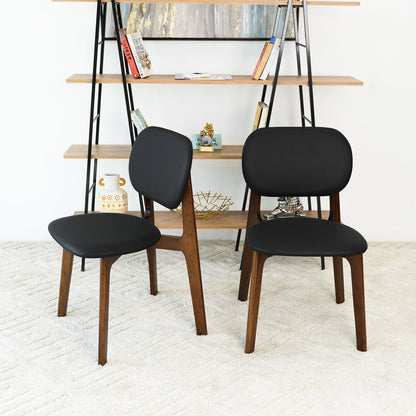 Kelsey - Dining Chair (Set of 2) - Black / Brown