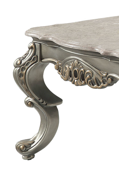 Miliani - Marble Top Table With Marble Top - Antique Bronze / Natural Marble