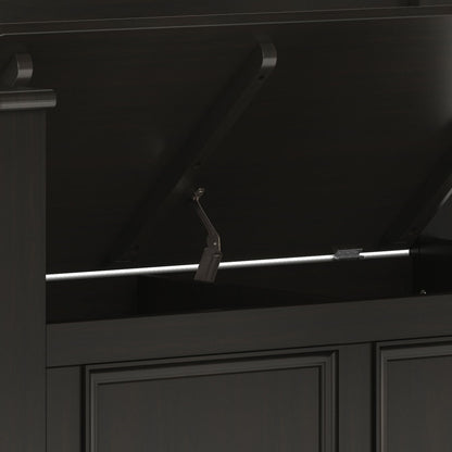 Amherst - Small Entryway Storage Bench - Hickory Brown