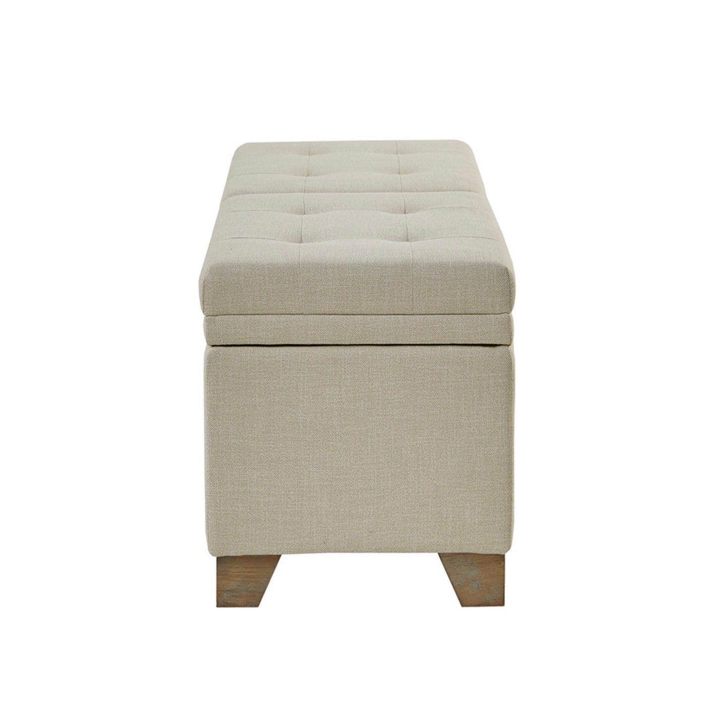Soft Close Storage Bench Upholstered - Natural