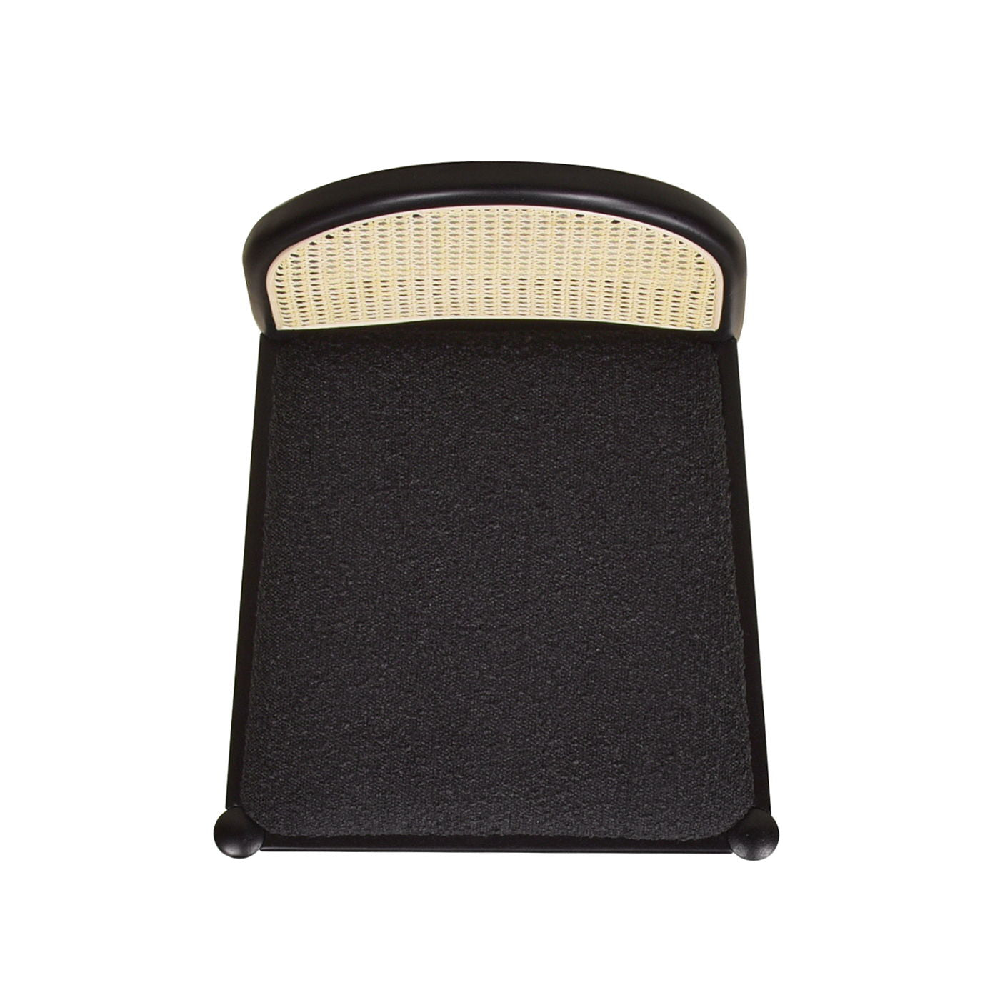 Panama - Curved Back Cane Counter Stool (Set of 2) - Ebony Black