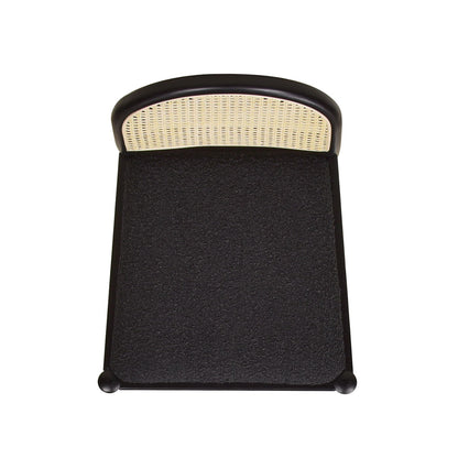 Panama - Curved Back Cane Counter Stool (Set of 2) - Ebony Black