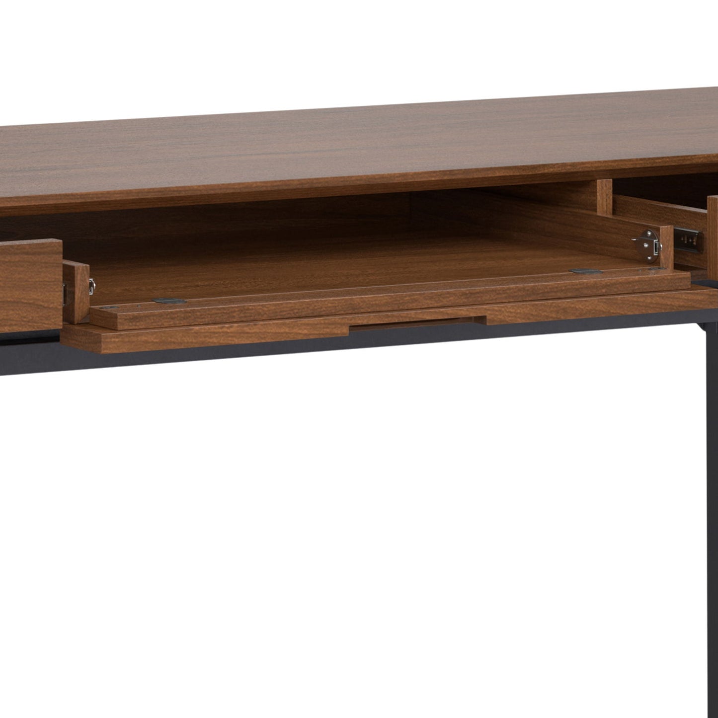Banting - Mid Century Wide Desk - Walnut Veneer