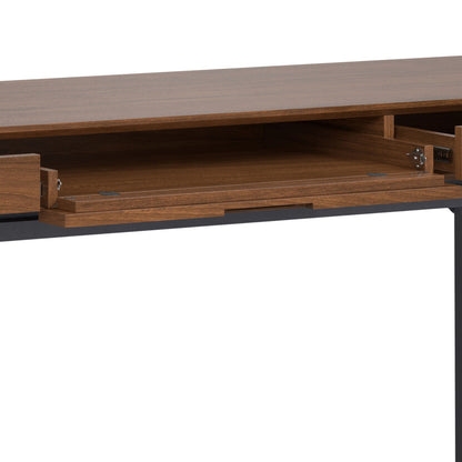 Banting - Mid Century Wide Desk - Walnut Veneer