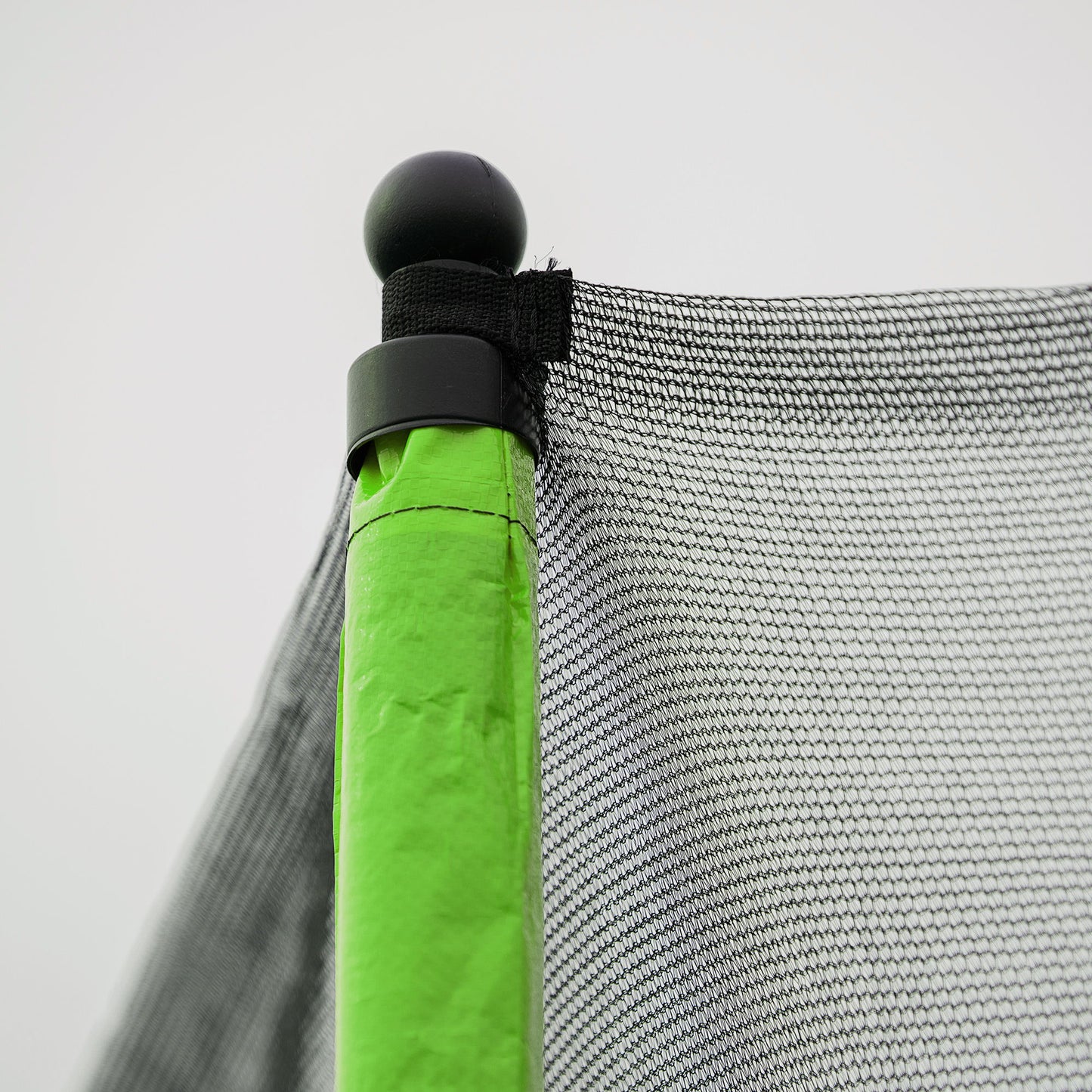15Ft Trampoline With Basketball Hoop Inflator And Ladder (Inner Safety Enclosure) - Green