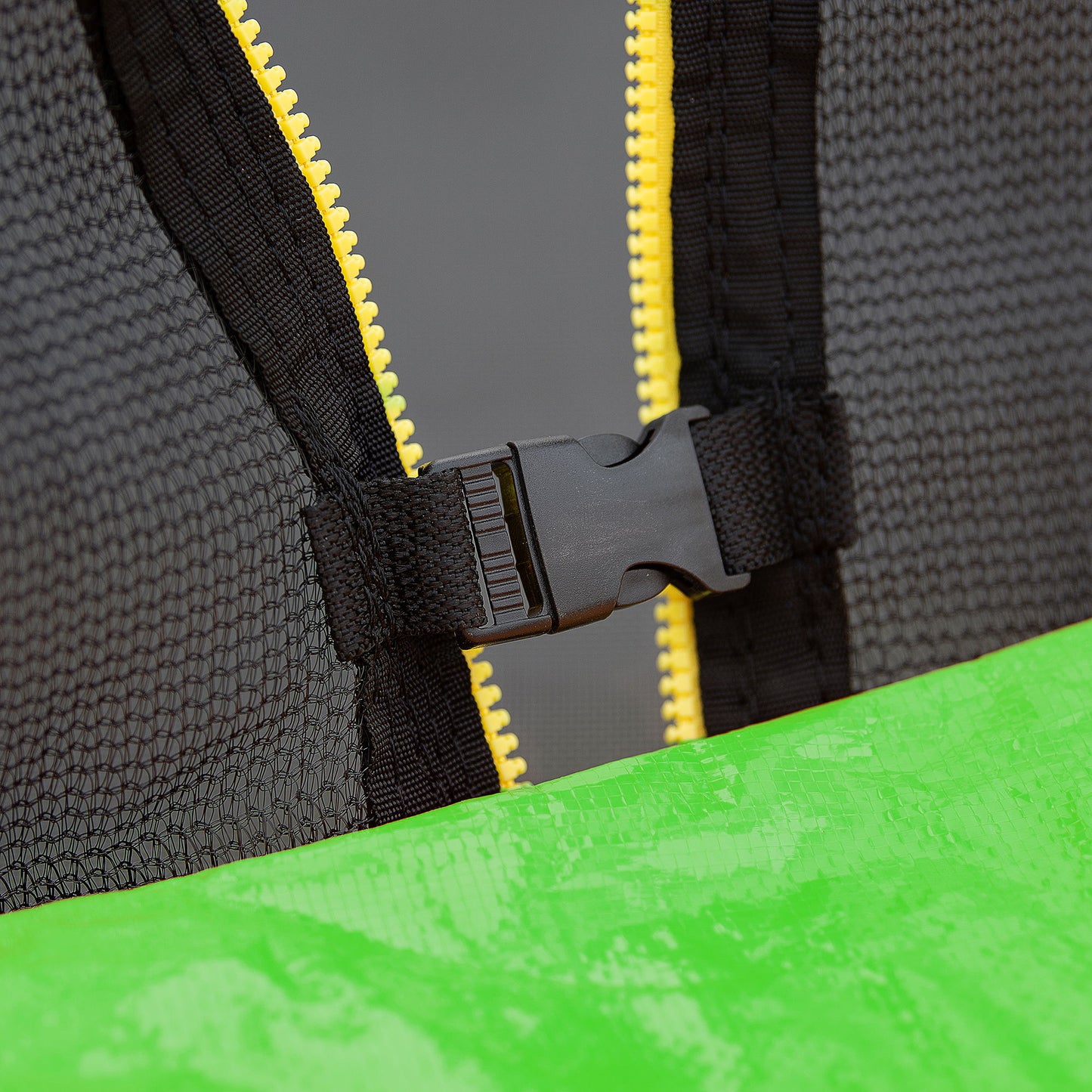 15Ft Trampoline With Basketball Hoop Inflator And Ladder (Inner Safety Enclosure) - Green