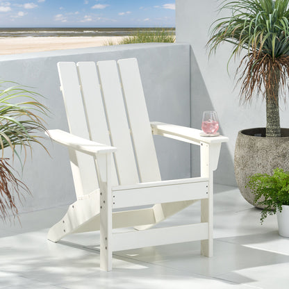 Enigmara - Outdoor High Density Resin Adirondack Chair - White