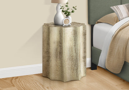 Drum Accent Side Table, Contemporary & Modern - Gold