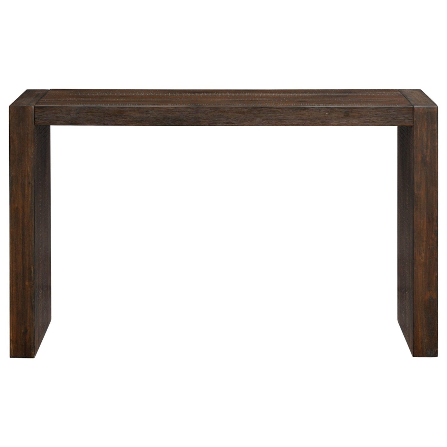 Modern Solid Wood Console Table - Distressed Brown
