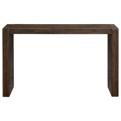 Modern Solid Wood Console Table - Distressed Brown