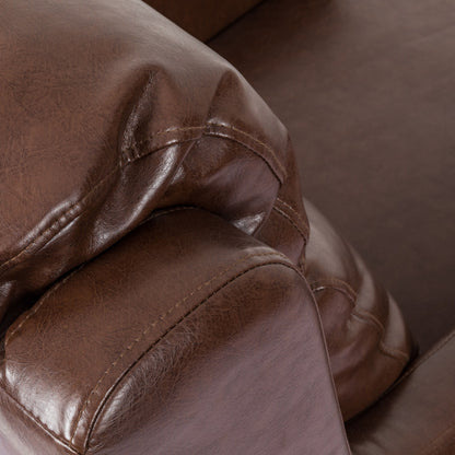 Contemporary Club Chair With Waterfall Back - Dark Brown