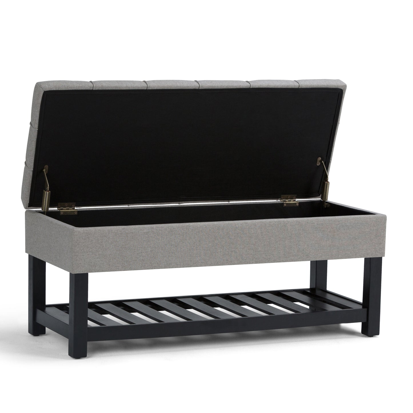 Saxon - Storage Ottoman Bench - Dove Gray