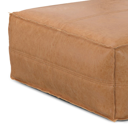 Brody - Extra Large Coffee Table Pouf - Distressed Brown