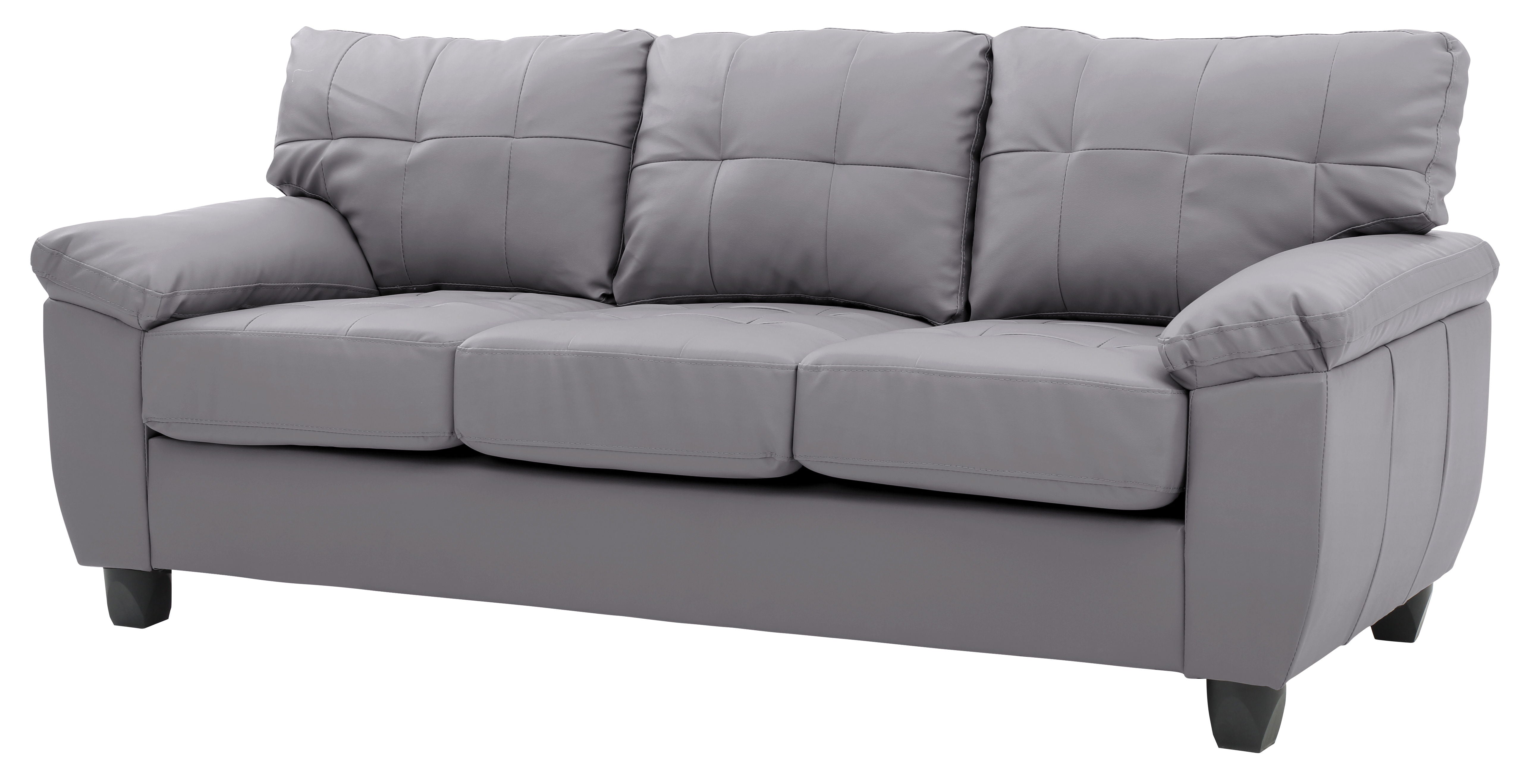 Sophisticated Sofa With Padded Arms - Gray